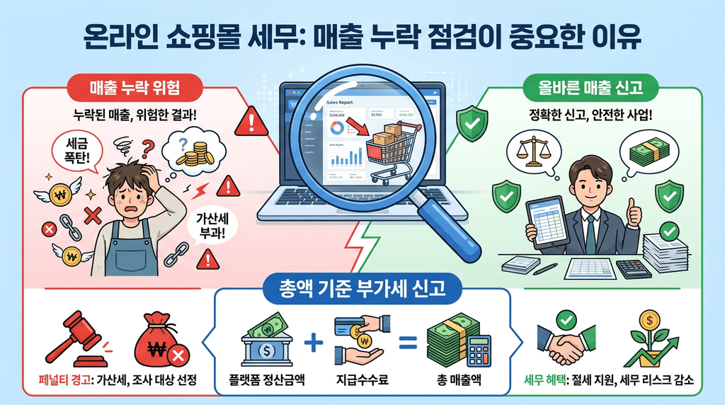 온라인쇼핑몰 세무기장, 매출 누락을 먼저 확인해야 하는 이유?