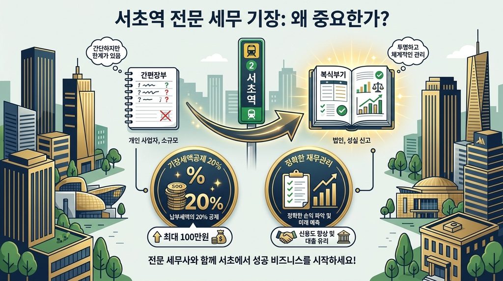 1. 서초역 사업자에게 세무기장이 중요한 이유 (복식부기, 기장세액공제