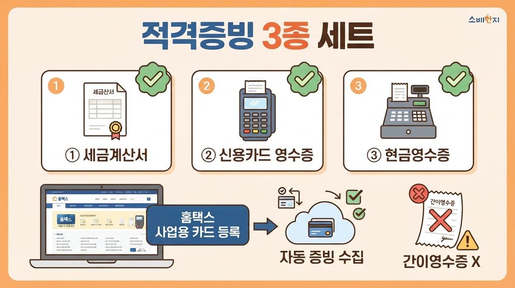 자영업 절세의 기본: 사업용 신용카드 등록과 적격증빙의 힘