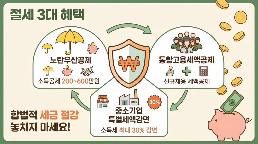 합법적으로 세금을 줄이는 공제 및 세액감면 혜택